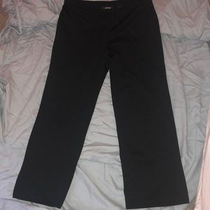 Crop elastic waist dress pants